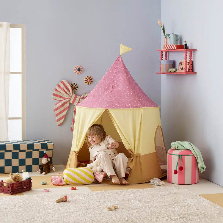KIDS CONCEPT. Play tent circus pink