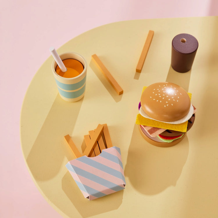 KIDS CONCEPT. Ξύλινο σετ παιχνιδιού Hamburger Menu