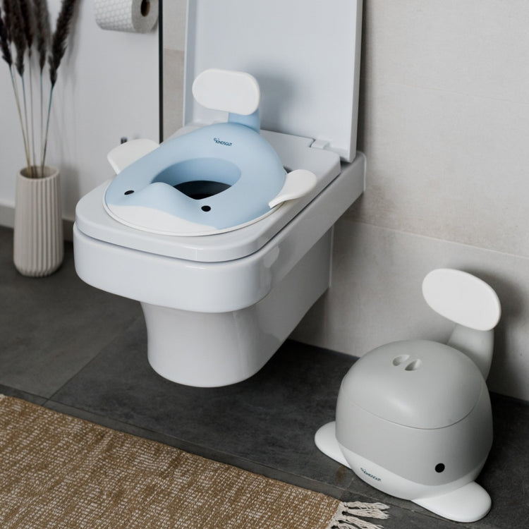 KINDSGUT. Toilet Seat Whale Light Blue