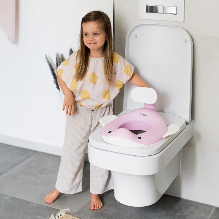 KINDSGUT. Toilet Seat Whale Delicate Pink