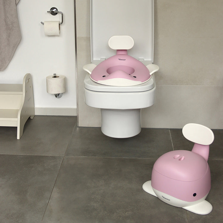 KINDSGUT. Toilet Seat Whale Delicate Pink