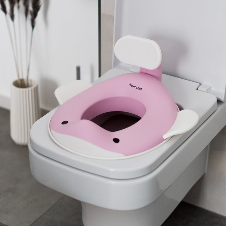 KINDSGUT. Toilet Seat Whale Delicate Pink