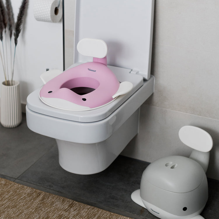 KINDSGUT. Toilet Seat Whale Delicate Pink