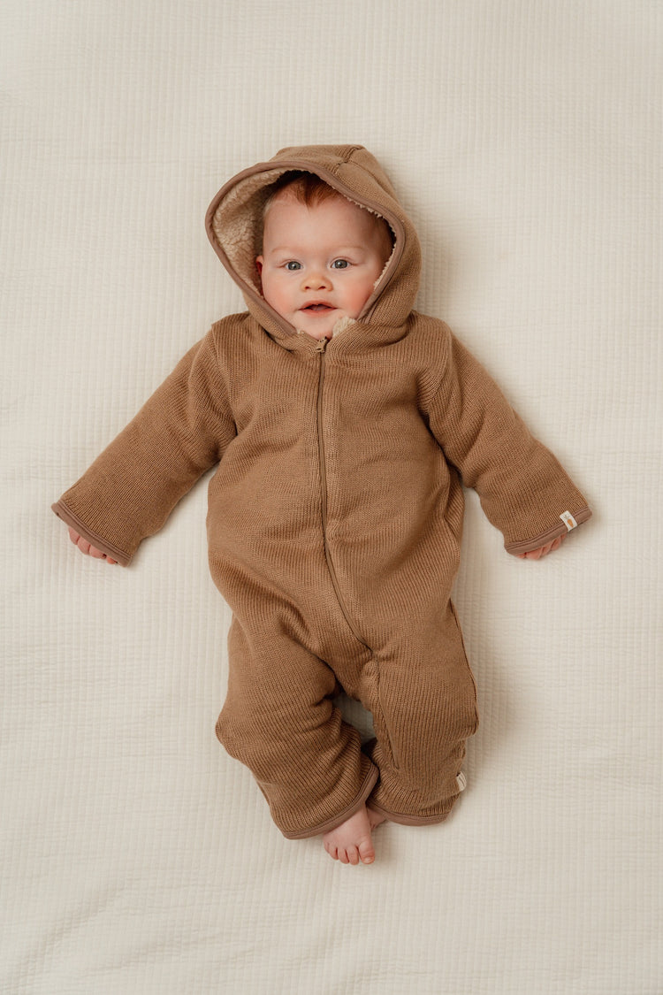 LITTLE DUTCH. Knitted one-piece suit Brown - 50/56