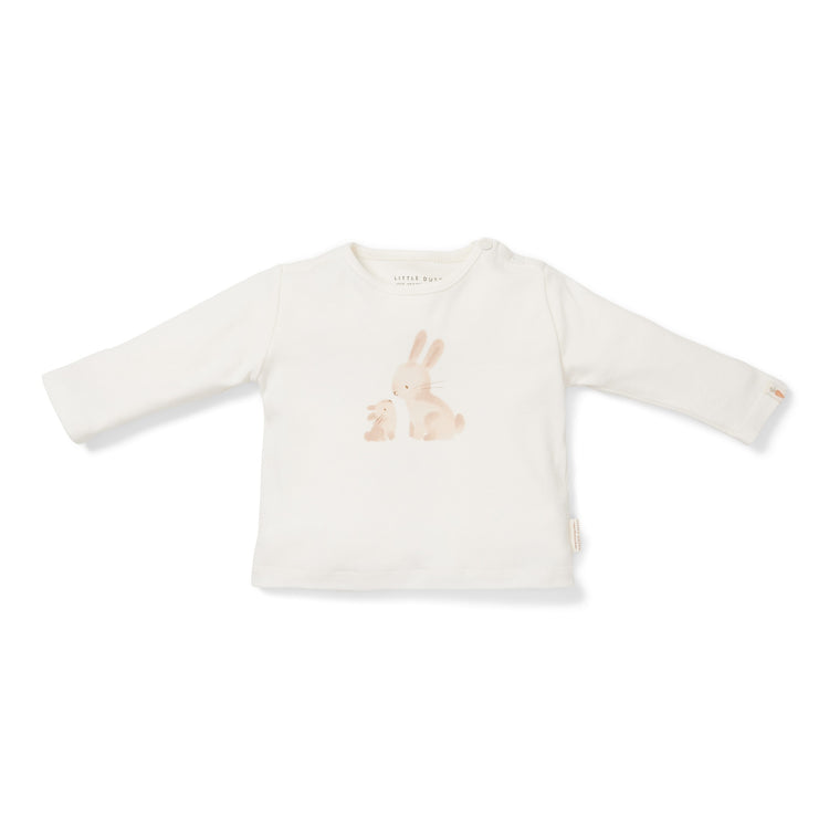 LITTLE DUTCH. T-shirt long sleeves Baby Bunny White - 74