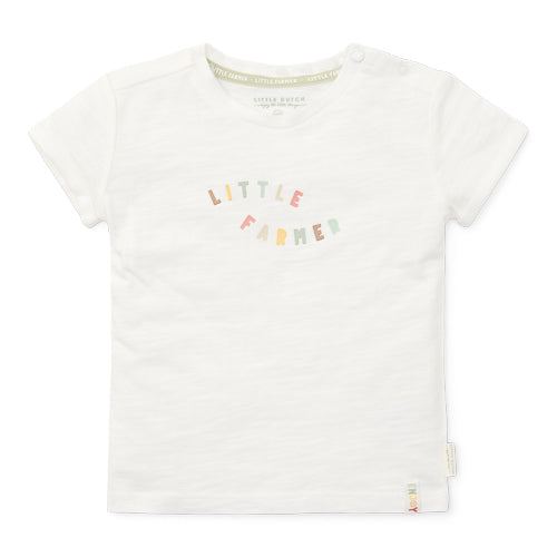 LITTLE DUTCH. T-shirt short sleeves Off White Little Farmer