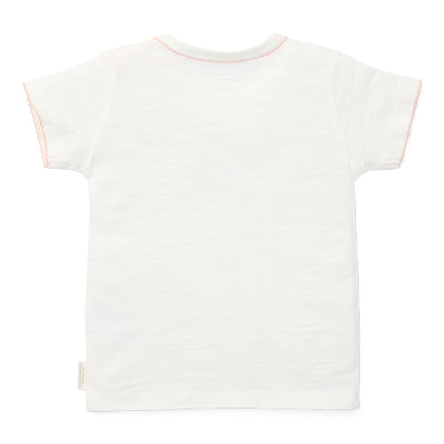 LITTLE DUTCH. T-shirt short sleeves Off White Flower Girl