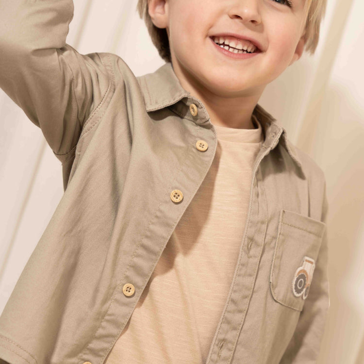 LITTLE DUTCH. Overshirt Beige - 80