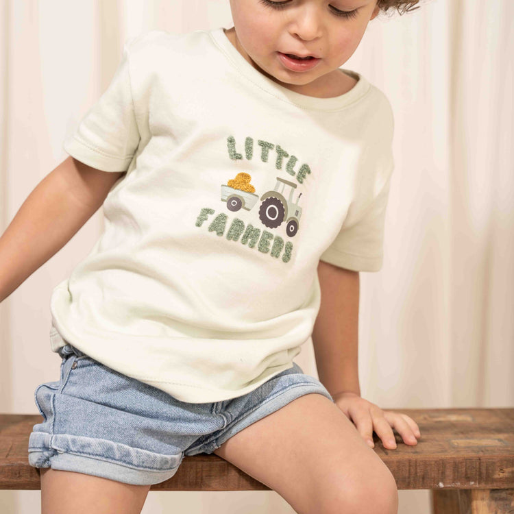 LITTLE DUTCH. T-shirt short sleeves Farm Green - 80