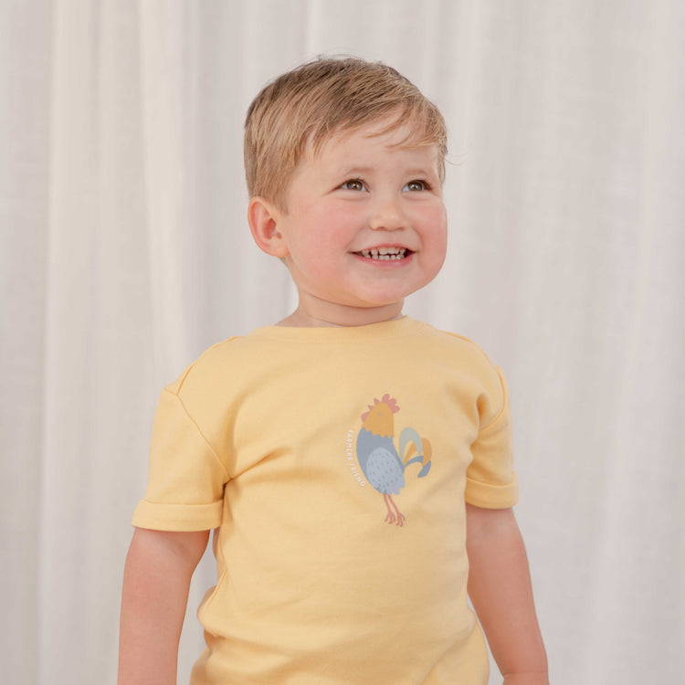 LITTLE DUTCH. T-shirt short sleeves Sunny Yellow - 74