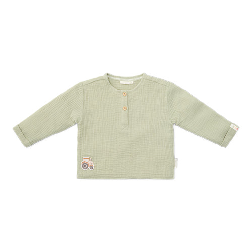 LITTLE DUTCH. Muslin shirt long sleeve Grass Green - 80