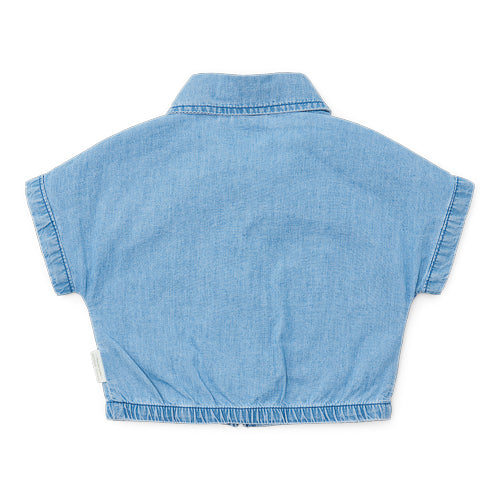 LITTLE DUTCH. Blouse short sleeves Denim - 104