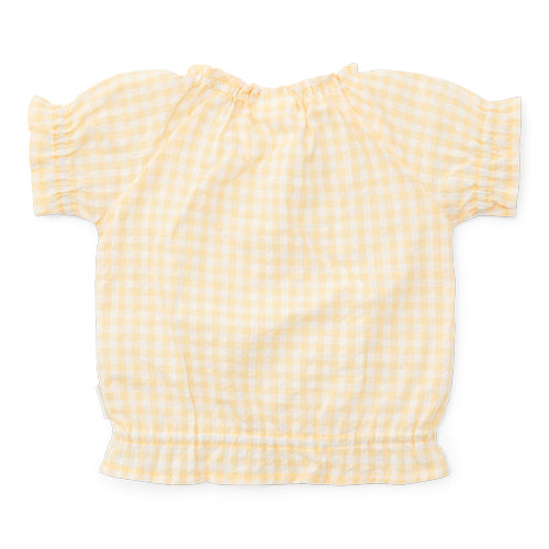 LITTLE DUTCH. Blouse short sleeves Sunshine Checks - 80