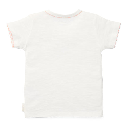 LITTLE DUTCH. T-shirt short sleeves Off White Flower Girl - 92