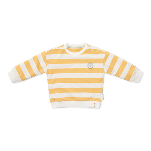 LITTLE DUTCH. Φούτερ Sunny Yellow Stripes - Νο 74