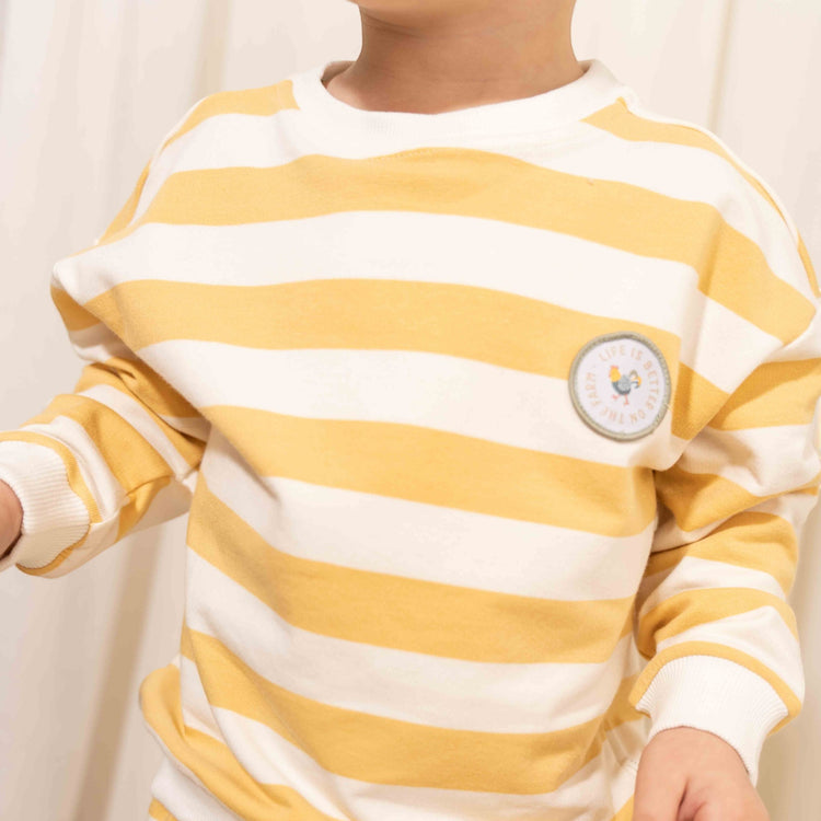 LITTLE DUTCH. Sweater Sunny Yellow Stripes - 74