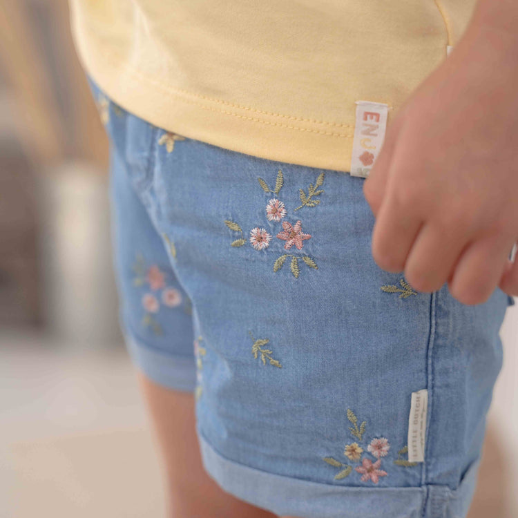 LITTLE DUTCH. Short Denim embroidered - 98