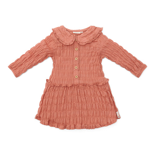 LITTLE DUTCH. Dress long sleeves Rose Pink - 98