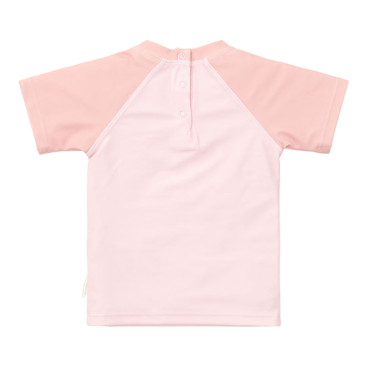 LITTLE DUTCH. Μπλουζάκι κοντομάνικο με προστασία UV Flower Pink