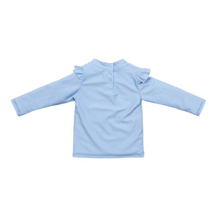 LITTLE DUTCH. Μπλουζάκι μακρυμάνικο με βολάν με προστασία UV Blue Daisies