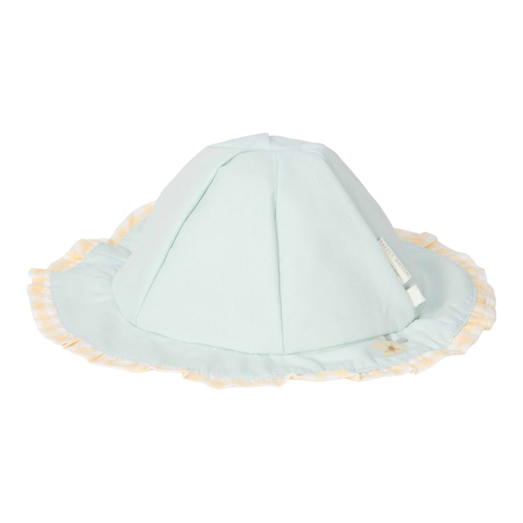 LITTLE DUTCH. Παιδικό καπέλο ήλιου διπλής όψης Sea Green / Sunshine Checks