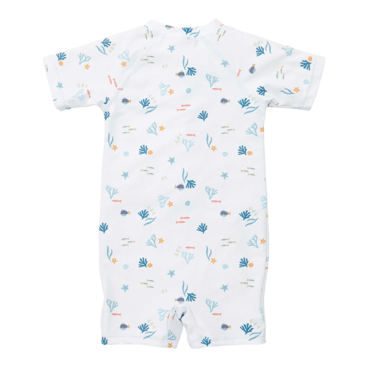 LITTLE DUTCH. Swimsuit short sleeves Ocean Treasures - 62/68