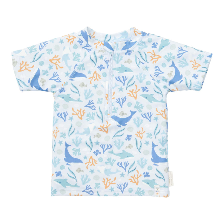 LITTLE DUTCH. Swim T-shirt short sleeves Ocean Dreams Blue - 98/104