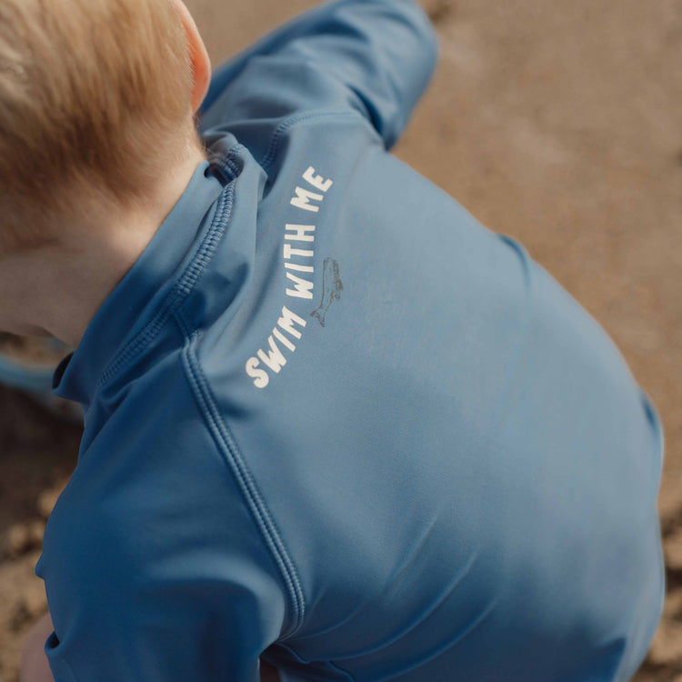 LITTLE DUTCH. Swim T-shirt long sleeves Blue Whale - 62/68