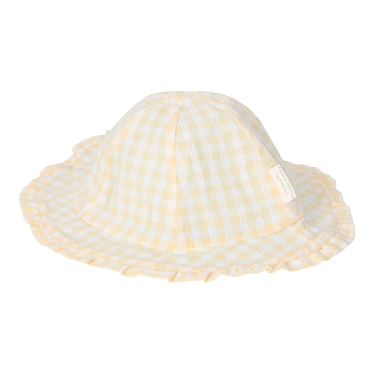 LITTLE DUTCH. Παιδικό καπέλο ήλιου διπλής όψης Sea Green / Sunshine Checks - No 1