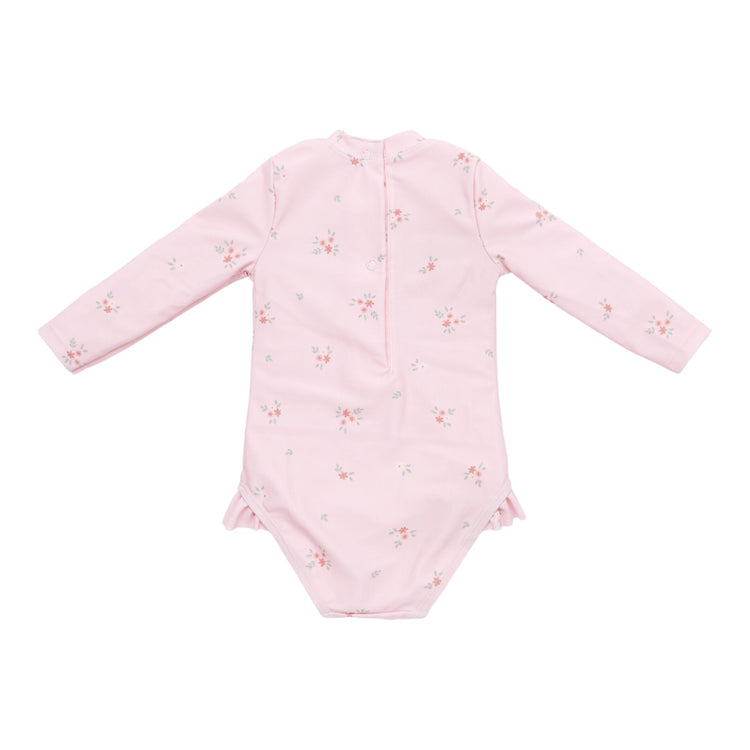 LITTLE DUTCH. Bathsuit long sleeves ruffles Rosy Meadows - 98/104