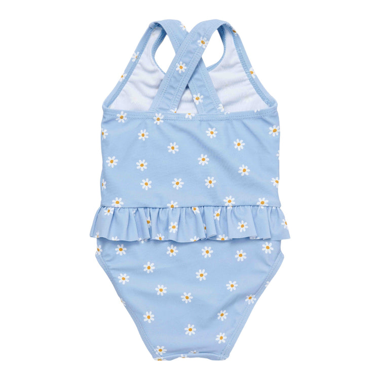 LITTLE DUTCH. Bathsuit volants Daisies Blue New - 98/104