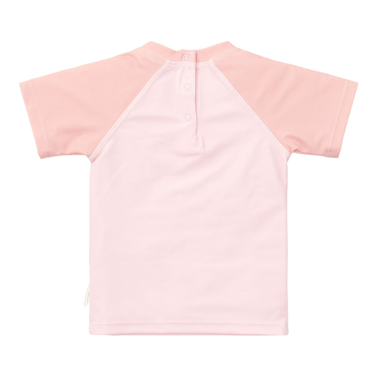 LITTLE DUTCH. Swim T-shirt short sleeves Flower Pink - 86/92