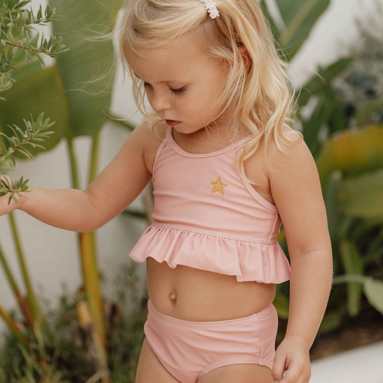 LITTLE DUTCH. Flounce bikini set Starfish Pink - 74/80