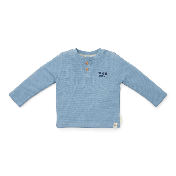 LITTLE DUTCH. T-shirt long sleeve waffle Ice blue - 86