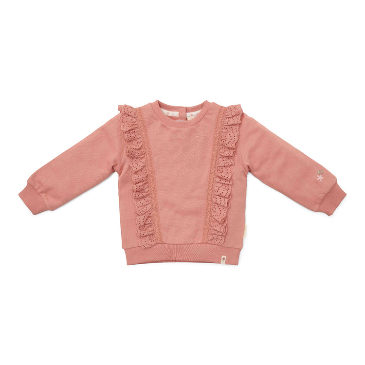 LITTLE DUTCH. Φούτερ με βολάν Warm Pink - No 104