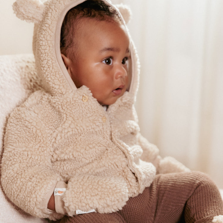 LITTLE DUTCH. Teddy cardigan Sand - 62