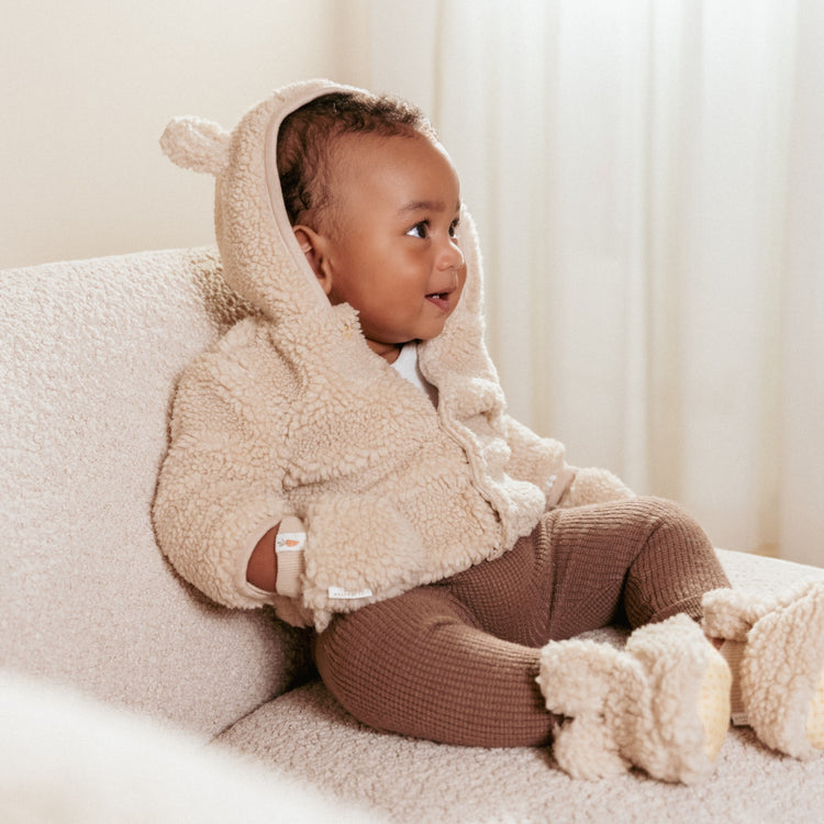 LITTLE DUTCH. Teddy cardigan Sand - 50/56