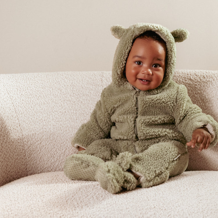 LITTLE DUTCH. Teddy one-piece suit Soft Green