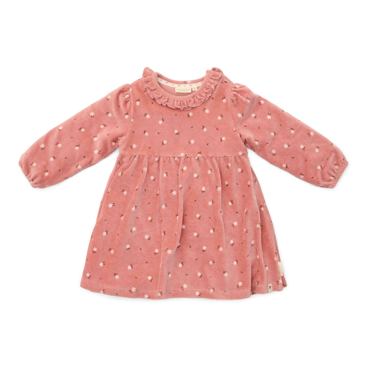 LITTLE DUTCH. Dress long sleeve Warm Rose Flowers