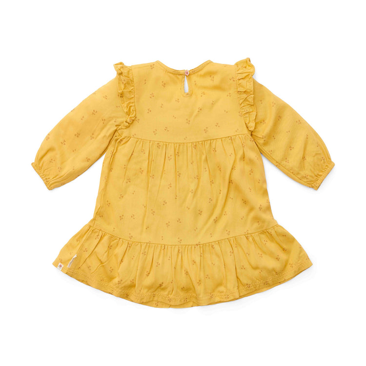 LITTLE DUTCH. Dress long sleeve Warm Yellow Blooming Flower - 104