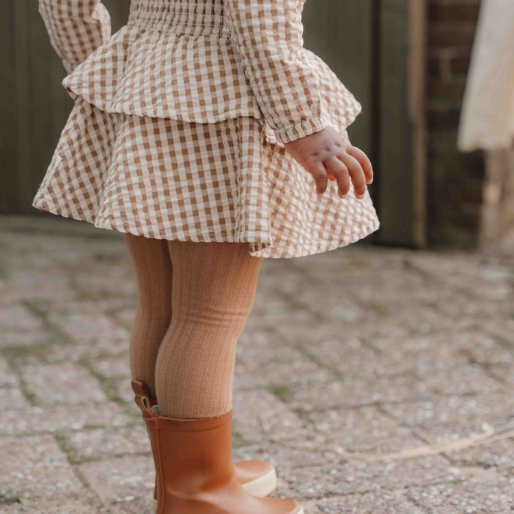 LITTLE DUTCH. Tights 2-pack Sand / Warm Rose - 98/104