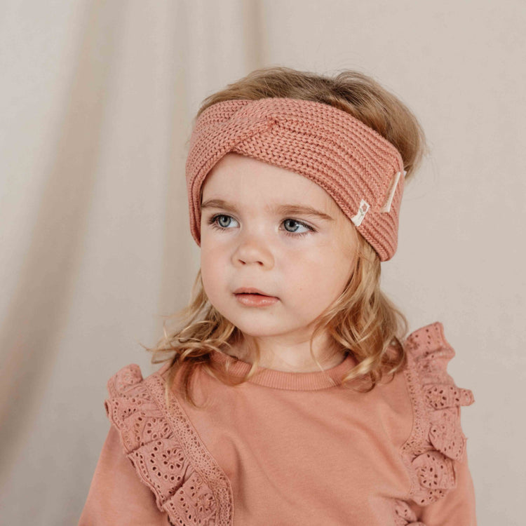 LITTLE DUTCH. Knitted headband Warm Rose - size 2 - 92 - 104