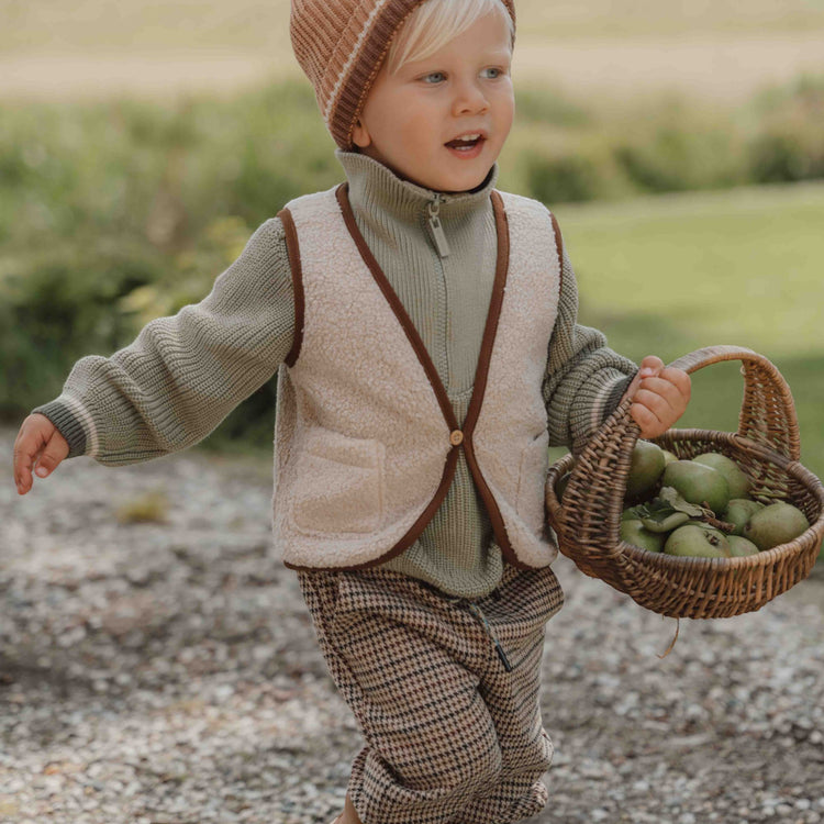 LITTLE DUTCH. Knitted cap Brown - size 1 - 74 - 86