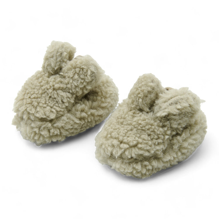 LITTLE DUTCH. Teddy booties Soft Green - Size 1 (0-3 months)