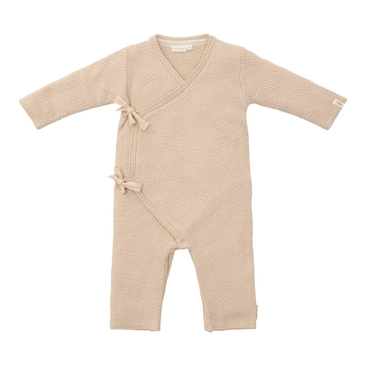 LITTLE DUTCH. Knitted one-piece wrap suit Sand