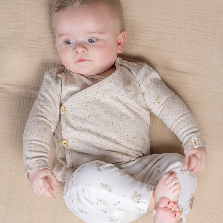 LITTLE DUTCH. Cardigan wrap Nappy Sand - 56