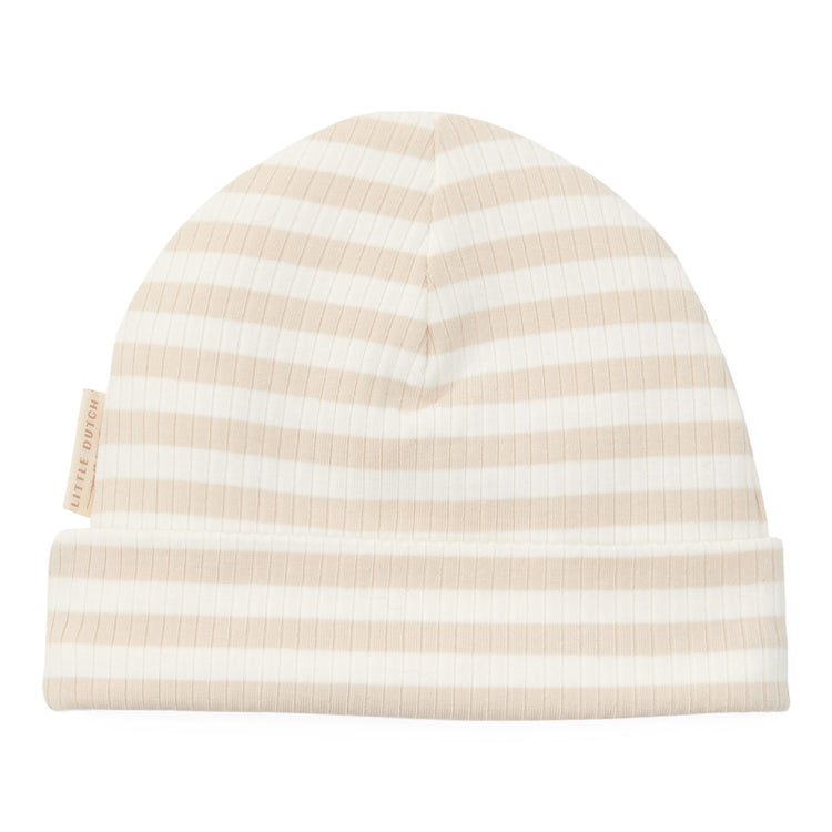 LITTLE DUTCH. Baby cap Stripe Sand/White - size 2 (62/74)