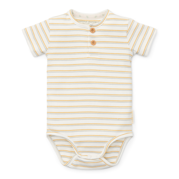 LITTLE DUTCH. Romper short sleeve Multi stripe - 56