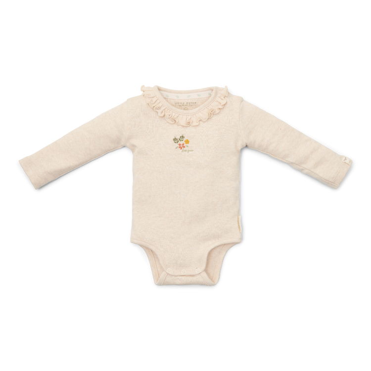 LITTLE DUTCH. Romper long sleeve Sand melee - 68