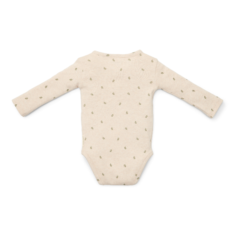 LITTLE DUTCH. Long-sleeve bodysuit overlap Green Leaves